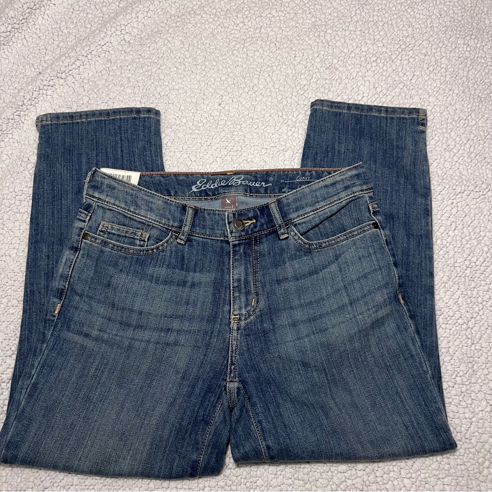NWT Eddie Bauer crop denim jeans curvy size 2